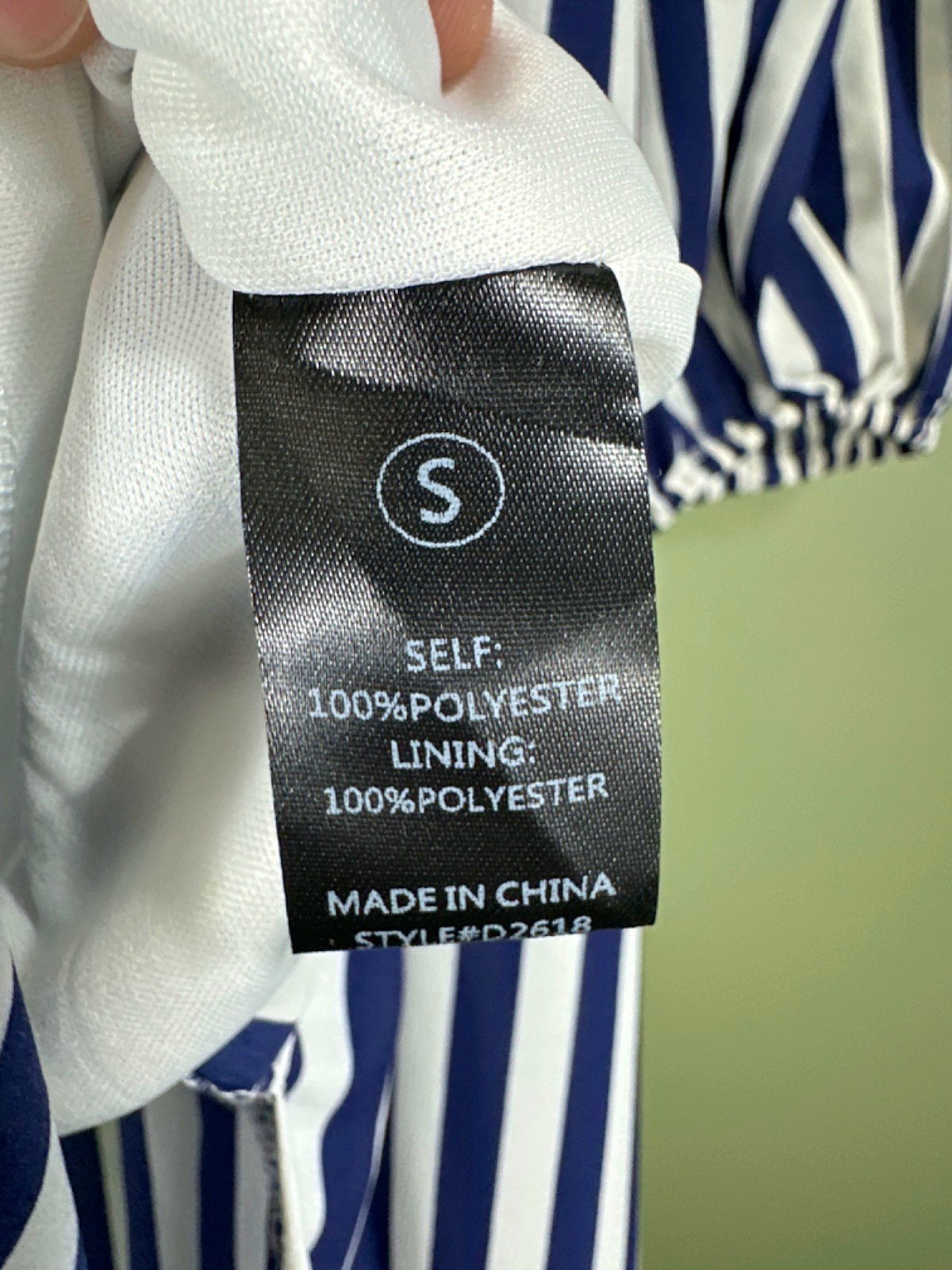 Fashion Nova Blue White Striped Asymmetric Dress UK S