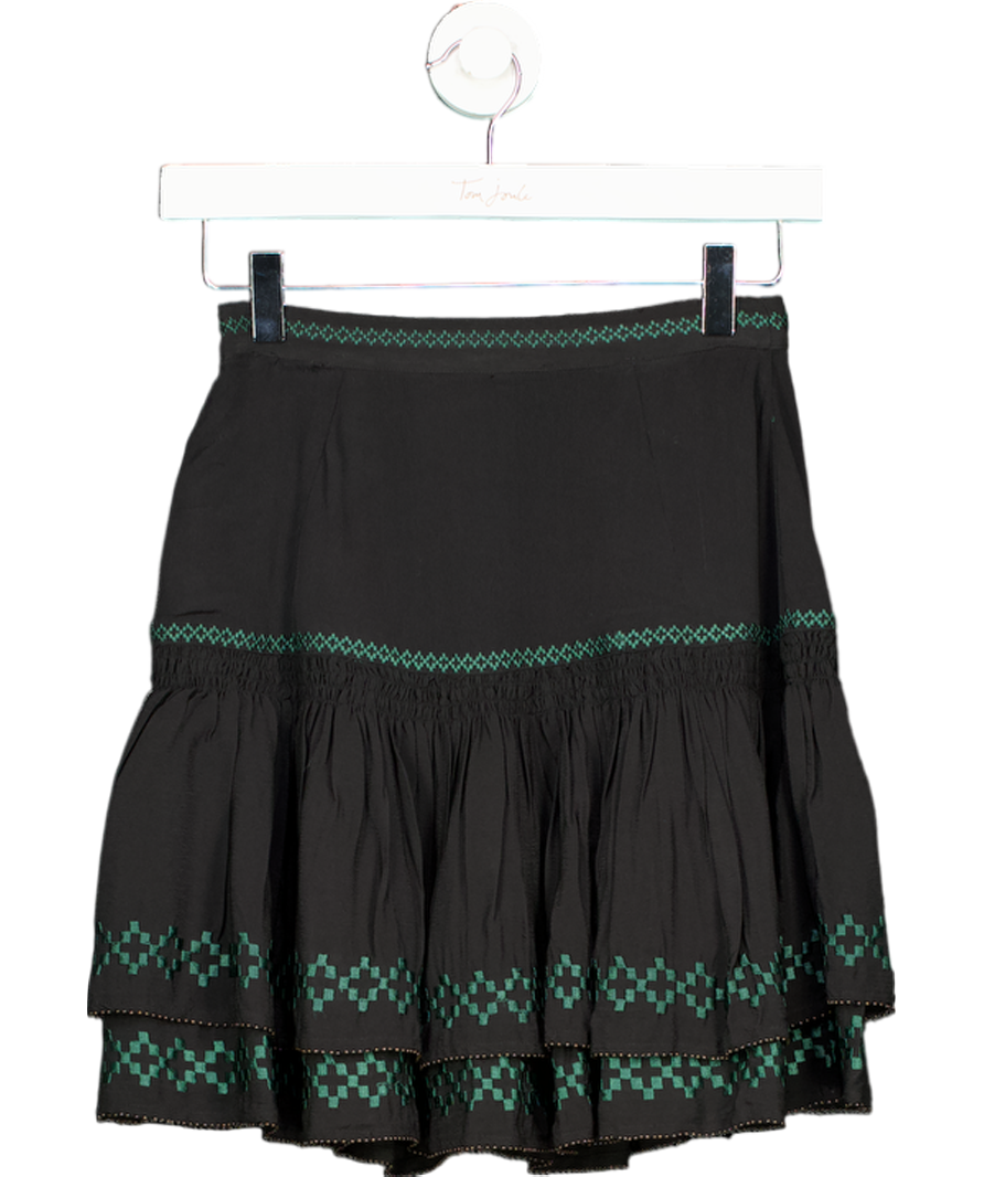 Skye by Brora Black Embroidered Mini Skirt UK 6