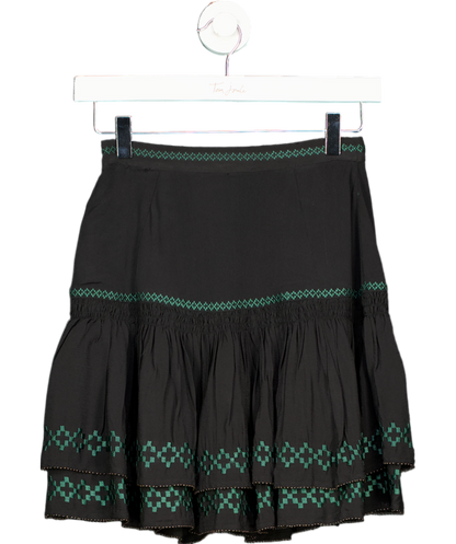 Skye by Brora Black Embroidered Mini Skirt UK 6