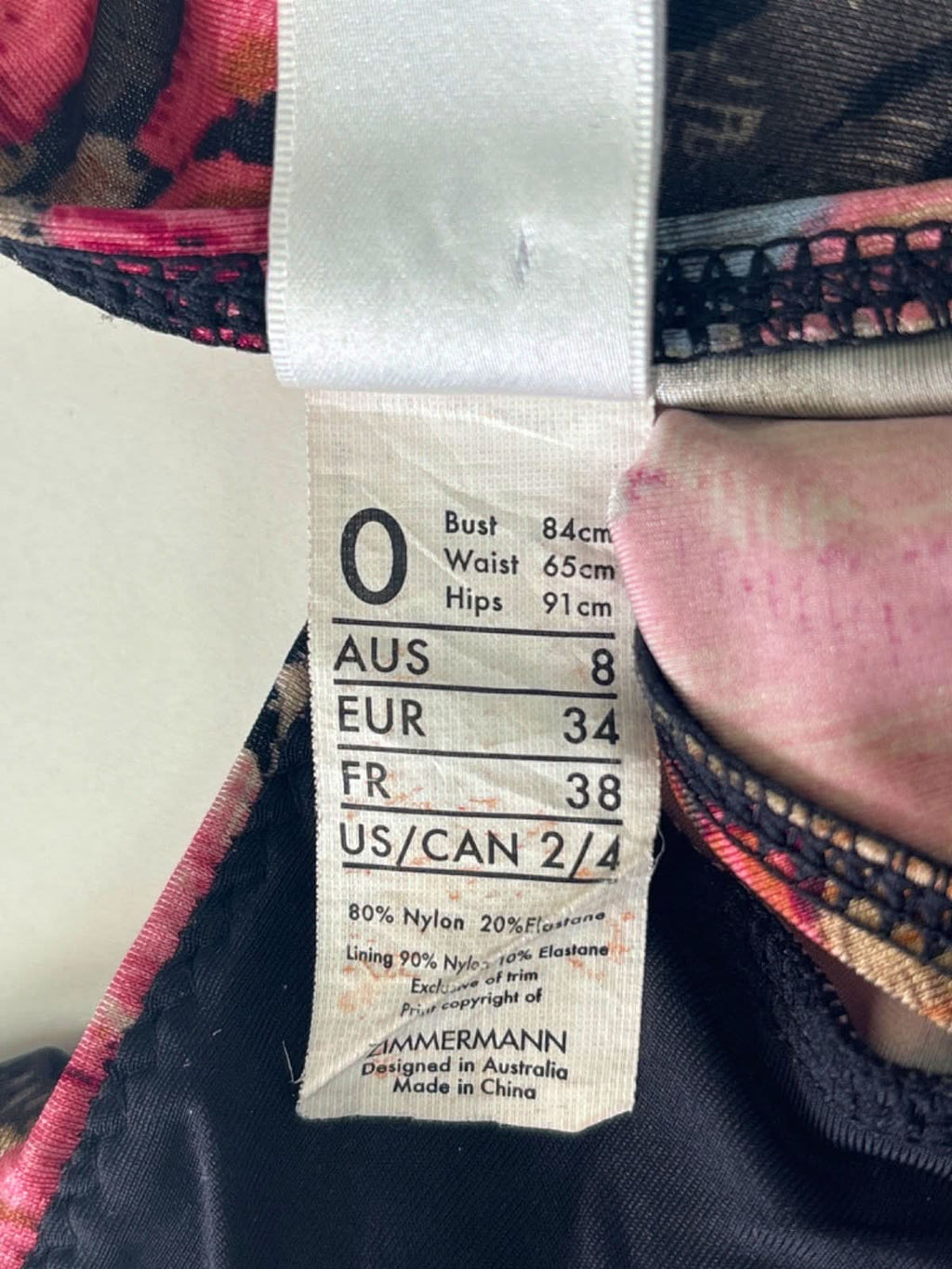 Zimmermann Multicolour Floral Bikini Set Size UK 6