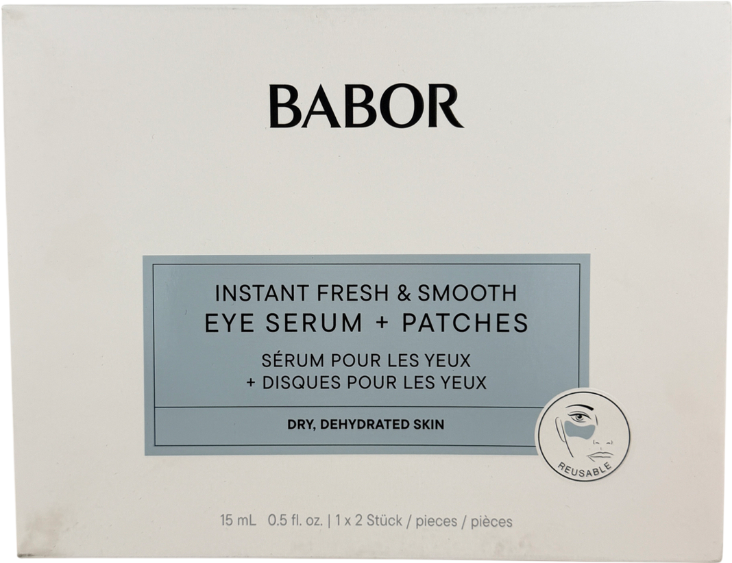 Babor Skinovage Instant Fresh & Smooth Eye Serum + Patches 15ml