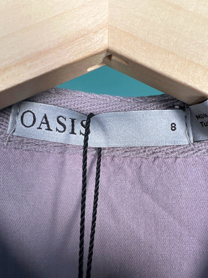 Oasis Dusky Pink Premium Tencel Jumpsuit UK 8