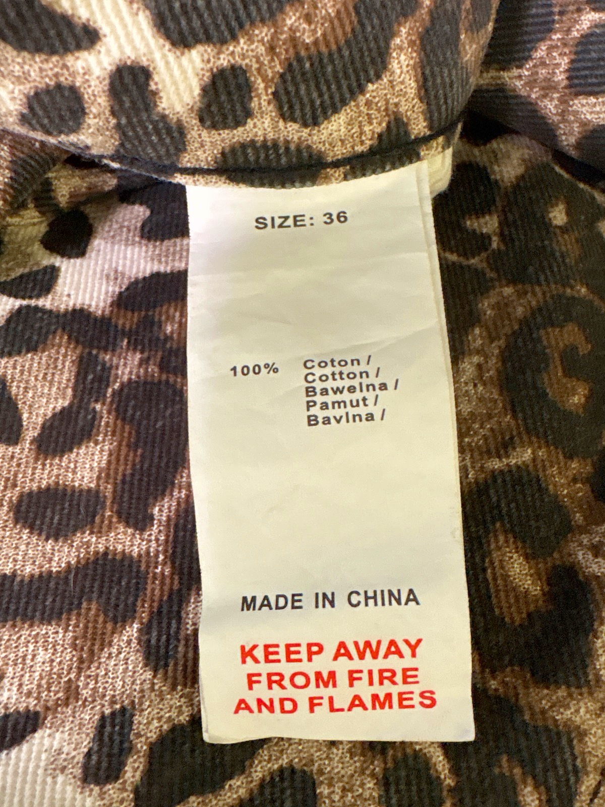 See See Paris Leopard Print Trousers UK 8