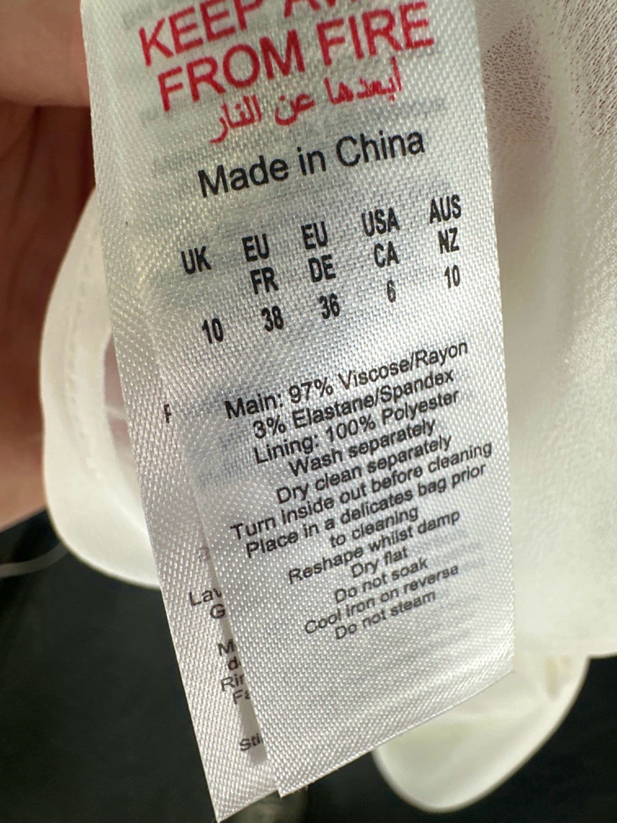 Karen Millen Black/White Sleeveless Dress UK 10