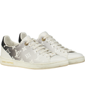 Louis Vuitton White Calfskin Monogram Frontrow Sneakers White/ Black Ombre UK 2.5 EU 35.5 👠
