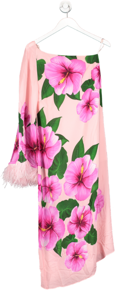 Borgo De Nor Multicoloured Aubrey Crepe Midi Dress - Nyx Pink UK 6
