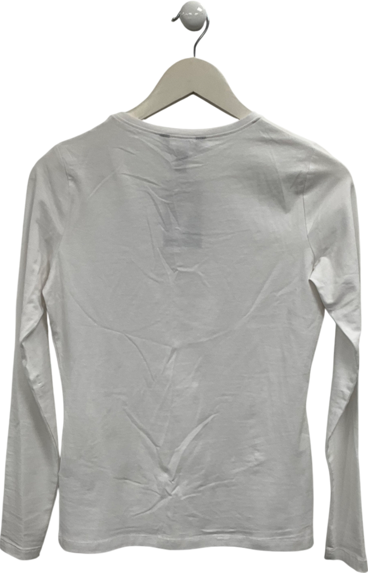 New Look White Long Sleeve Top UK 8