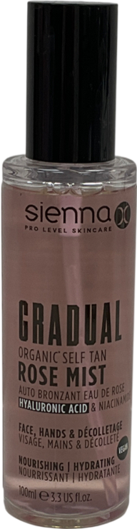 Sienna X Gradual Organic Self Tan Rose Mist 100ml
