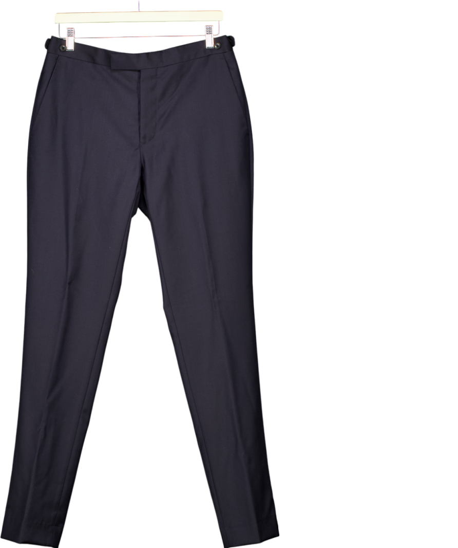 REISS Blue Aspire Modern Slim Fit Wool Suit Trousers W30