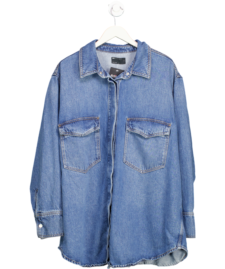 ASOS Blue Oversized Shacket UK XL