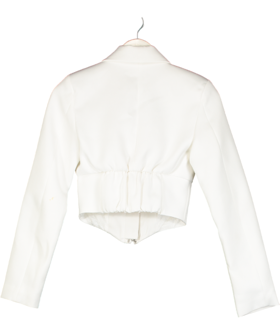 House of CB White Isobel Waist Cinching Corset Jacket UK S