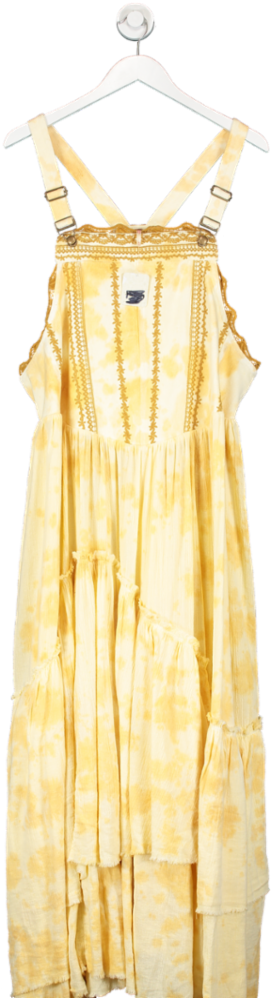 Free People Brown Bali Devon Skirtall In Gold UK XL