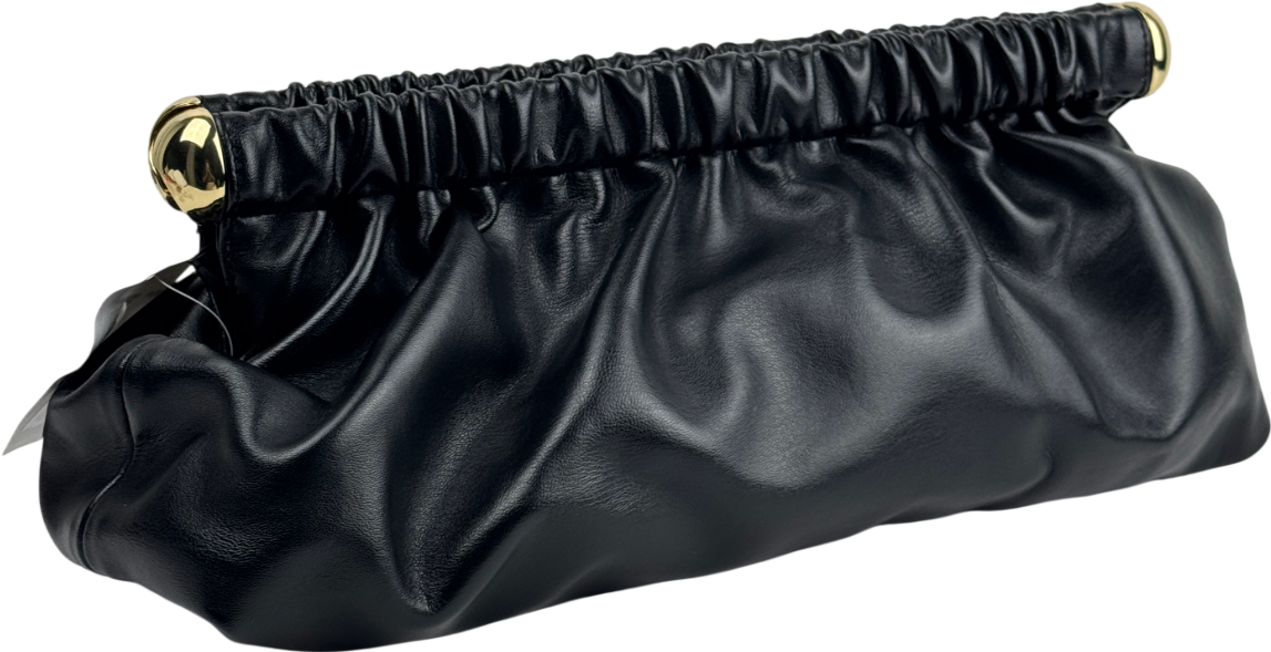 H&M Black / Gold East West Long Coated Clutch Bag One Size
