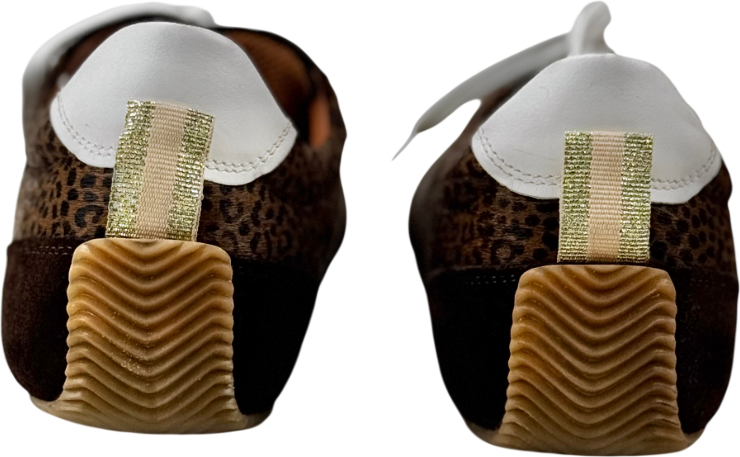 BODEN Brown Delphine Slim Sole Trainers Leopard UK 5 EU 38 👠