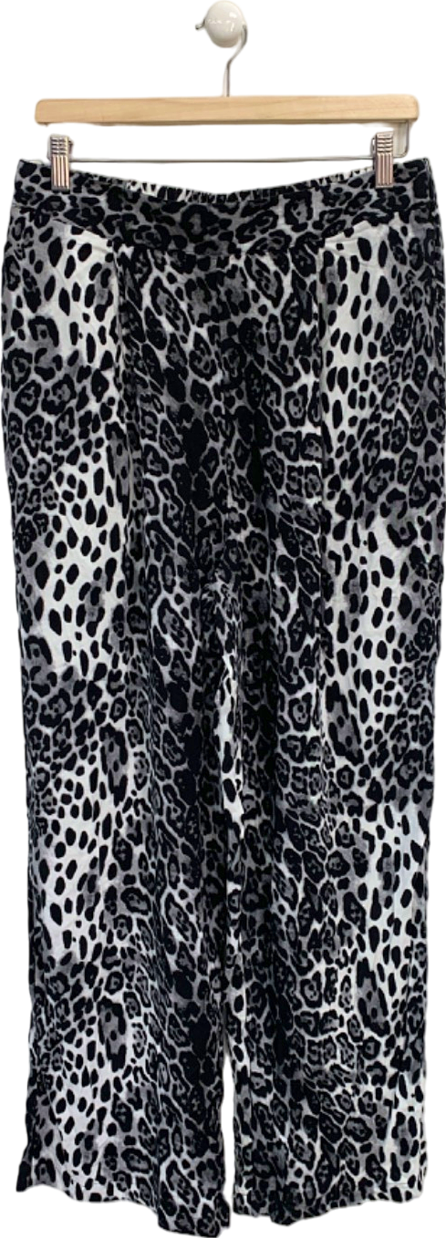 ASOS Black and White Leopard Print Trousers UK 12