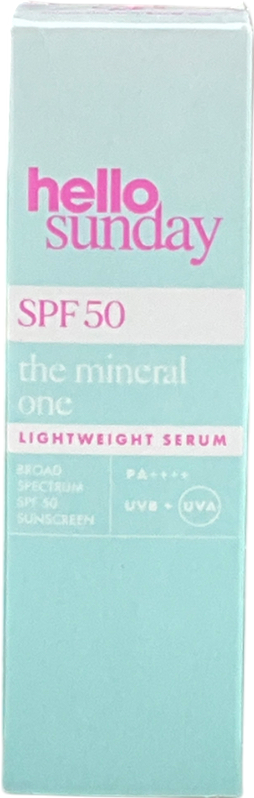Hello Sunday The Mineral One - Lightweight Serum Spf50 30ml