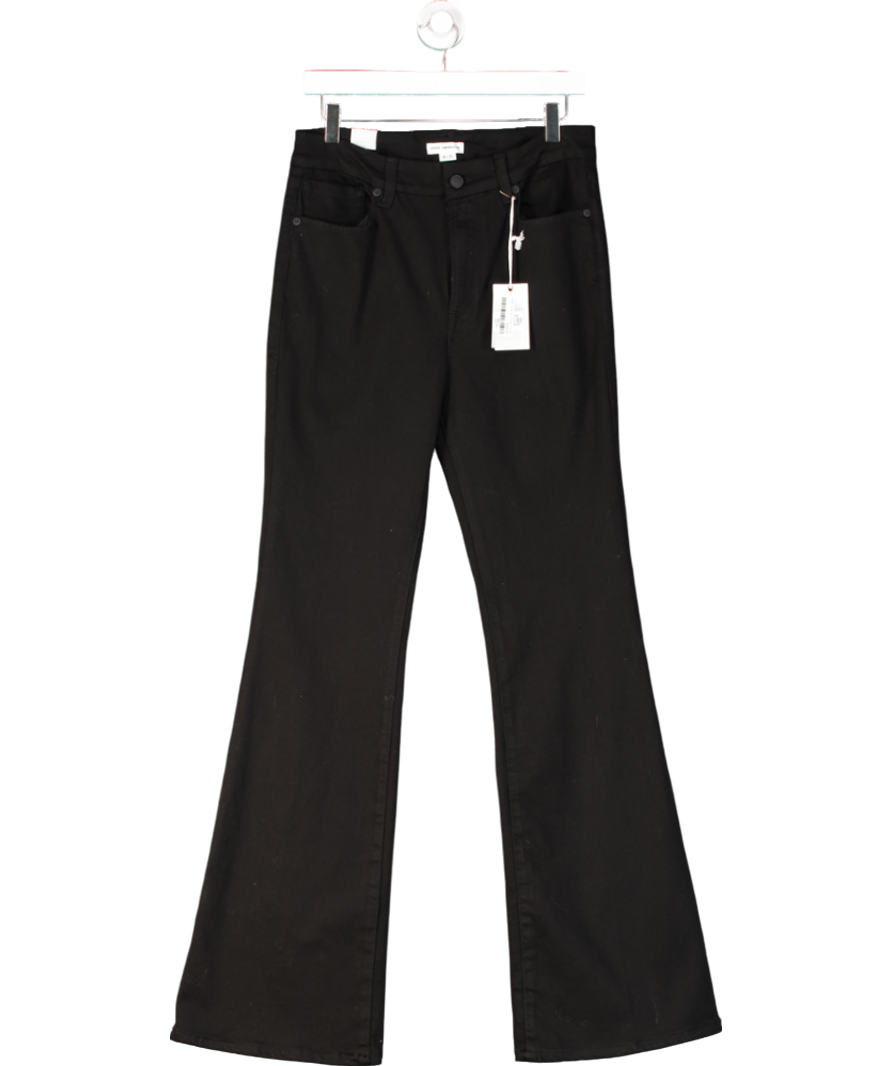 Good American Black Mid Rise Skinny Fit Flare Leg Trousers W31