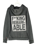 Boda Skins Grey 510 "F**KING Remarkable" Hoodie UK XL