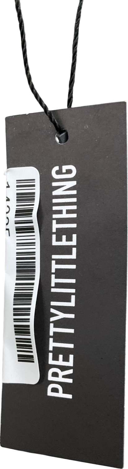 PrettyLittleThing Grey Sheer Mesh Foldover Hem Low Rise Maxi Skirt UK 10