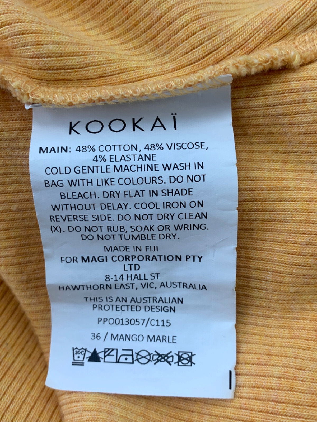 Kookai Orange Sleeveless Ribbed Button Cardigan UK 8