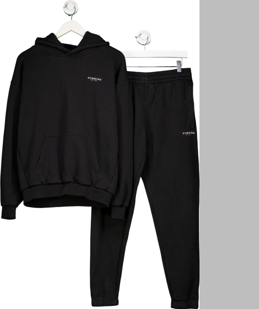 GYM KING Black Linear Fundamental Tracksuit UK M