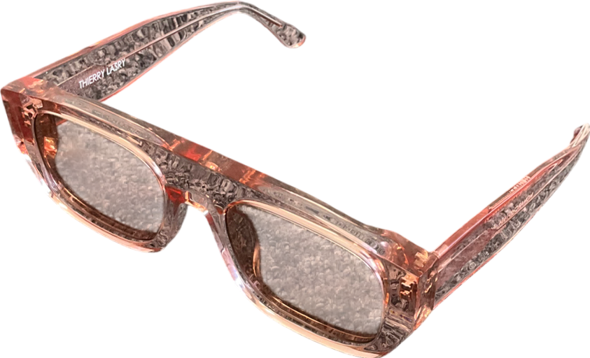 Thierry Lasry Pink Monarchy Translucent Sunglasses With Original Hard Case One Size