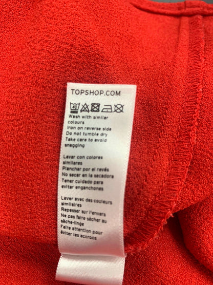 Topshop Red Skater Dress Size UK 8