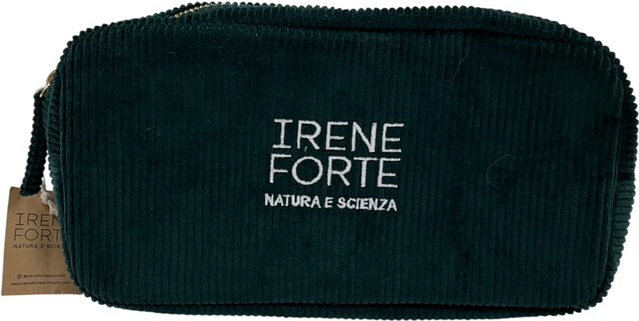 Irene Forte Green Corduroy Wash Bag