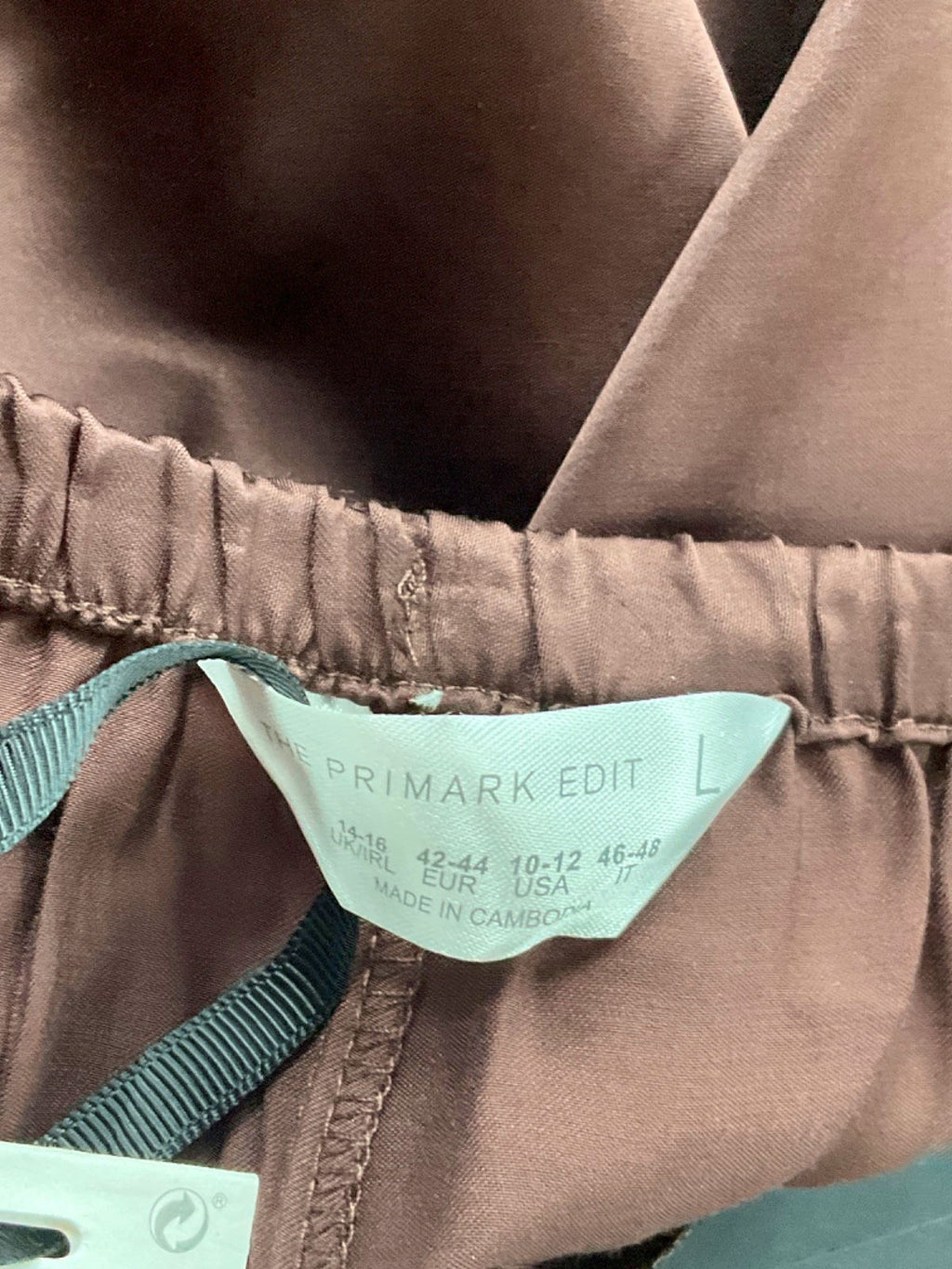 Primark Brown Satin Shorts UK L