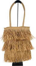 ASOS Beige Straw Fringe Tote Bag In Natural One Size