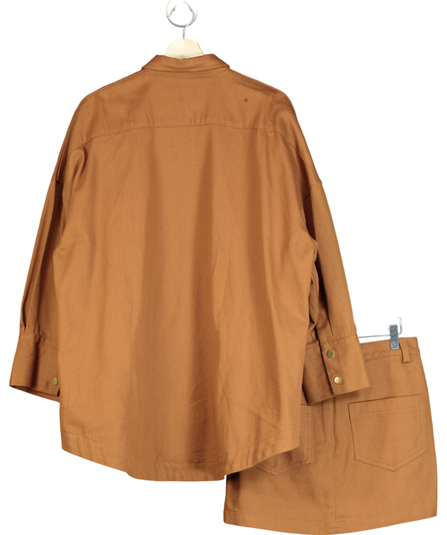 Bohemian Traders Brown Overshirt & Skirt Set UK S