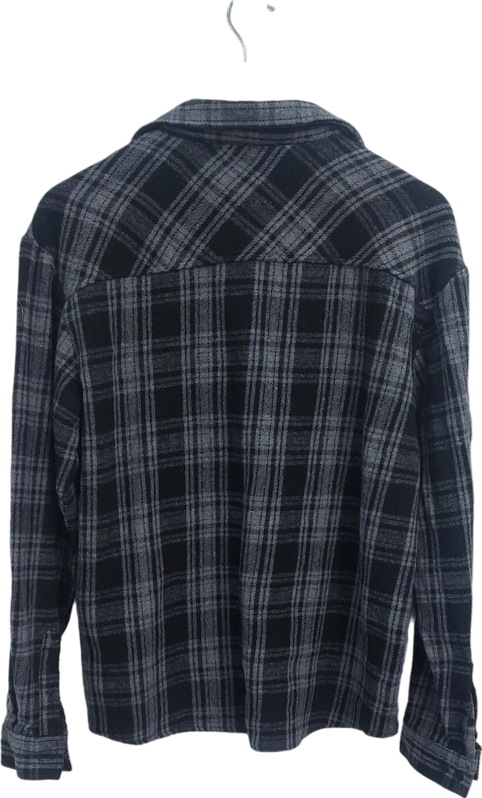 boohooMan Black Checked Flannel Shirt UK S