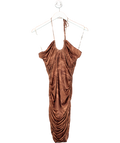 House of CB Brown Letitia Cutout Halter Mini Dress UK L
