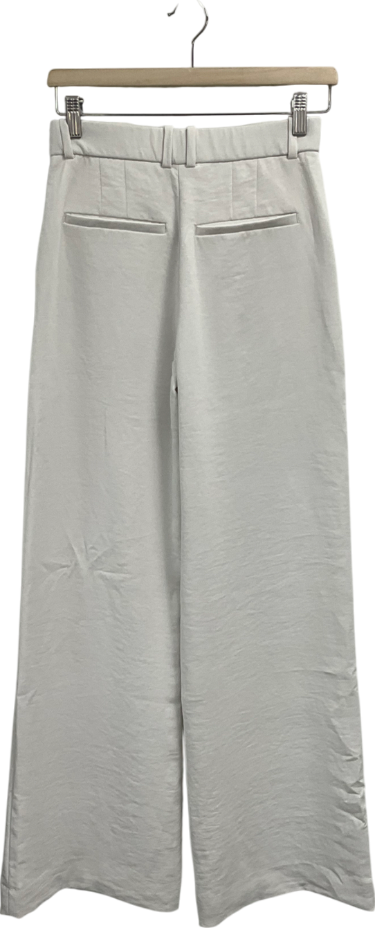 Abercrombie & Fitch Cream Sloane Ultra Wide High Rise Tailored Trousers W24