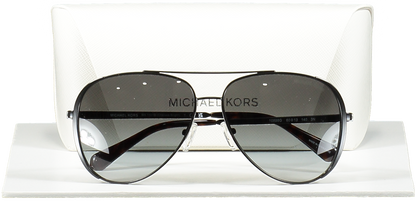 Michael Kors Black Crystal Embellished Aviator Sunglasses in case