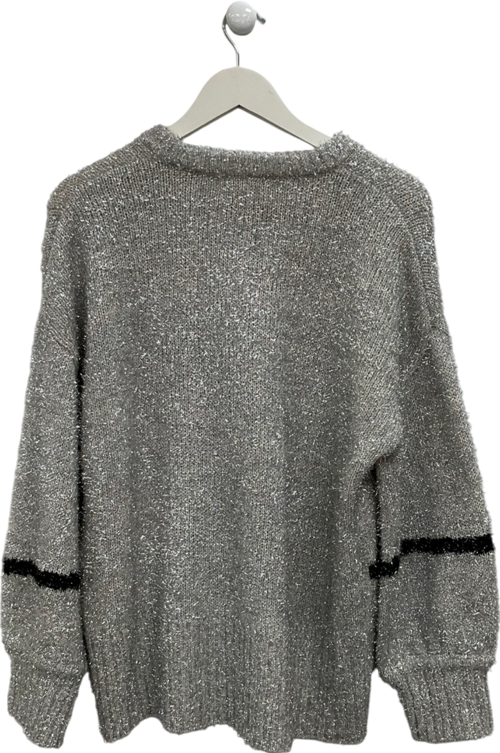 Next Metallic Thread Star Jumper UK L