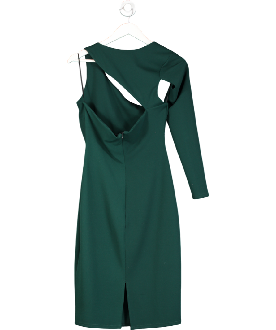 AD LIB Green One Sleeve Midi Pencil Dress UK 12