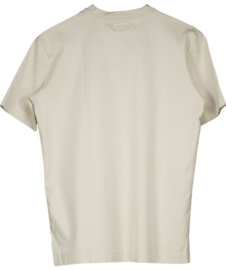 Aurelian Smart Luxury Beige Egyptian Cotton Aur1 T-shirt UK L