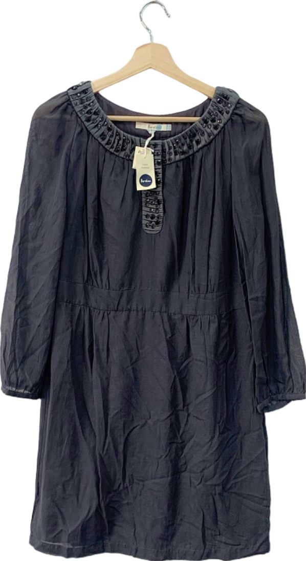 Boden Charcoal Embellished Dress Size UK 12