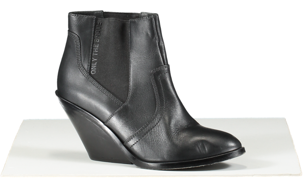 Diesel Black D-flamingo Cb - Cuban Heel Chelsea Boots UK 5 EU 38 👠