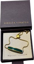 Monica Vinader Baja Bracelet 18k Gold Vermeil & Green Onyx
