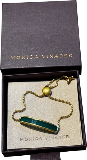 Monica Vinader Baja Bracelet 18k Gold Vermeil & Green Onyx