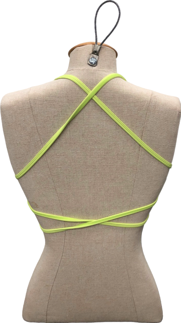 Another Version Green Strappy Sports Bra UK L