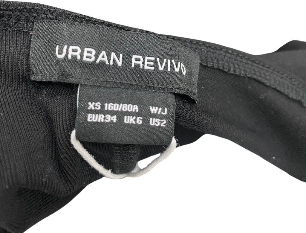 Urban Revivo Black Cut Out Back Sleeveless Top UK XS
