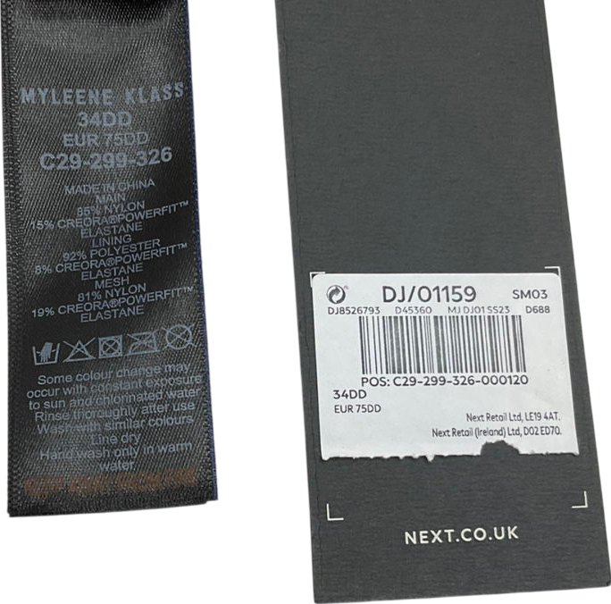 Next Brown Class Strappy Tummy Control Tiger Print Swimsuit UK 34DD