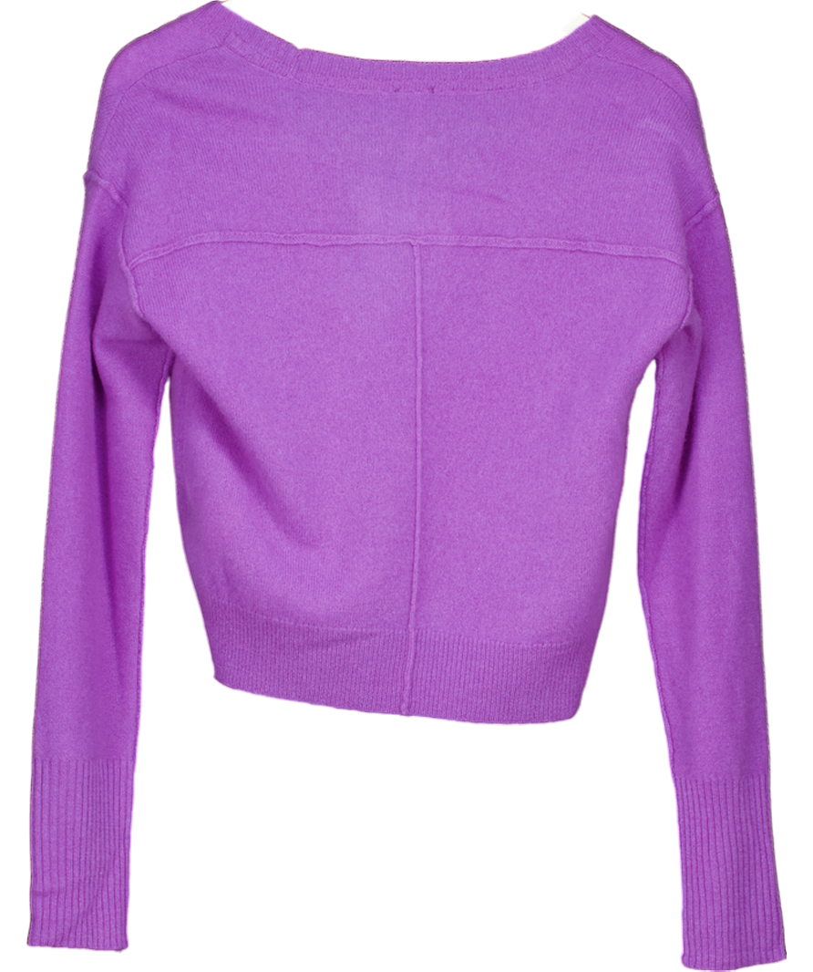 Free People Purple Stellar Pullover Sweater 100% Cashmere UK S