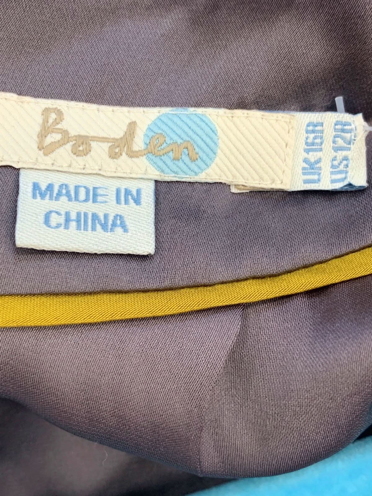 Boden Pewter Carla Embroidered detail Tunic Dress  UK 12