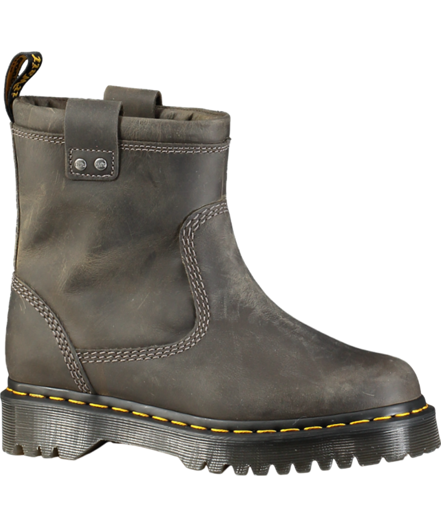 Dr Martens Brown Anistone Tall Leather Biker Boots UK 4 EU 37 👠