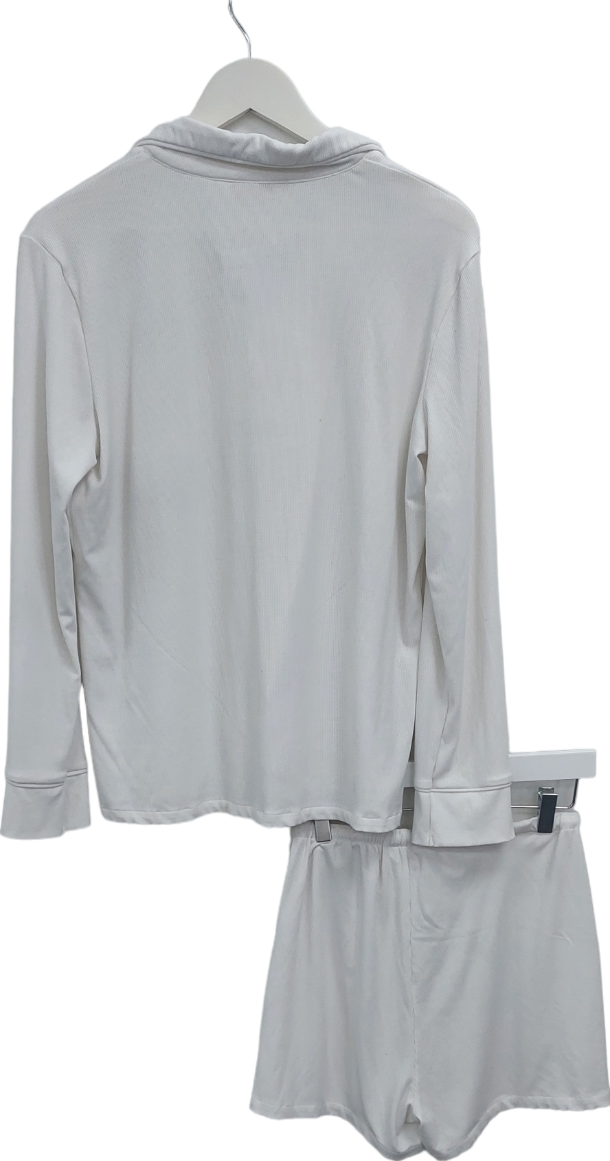 The NAP Co. White Pointelle Pyjama Short Set UK M