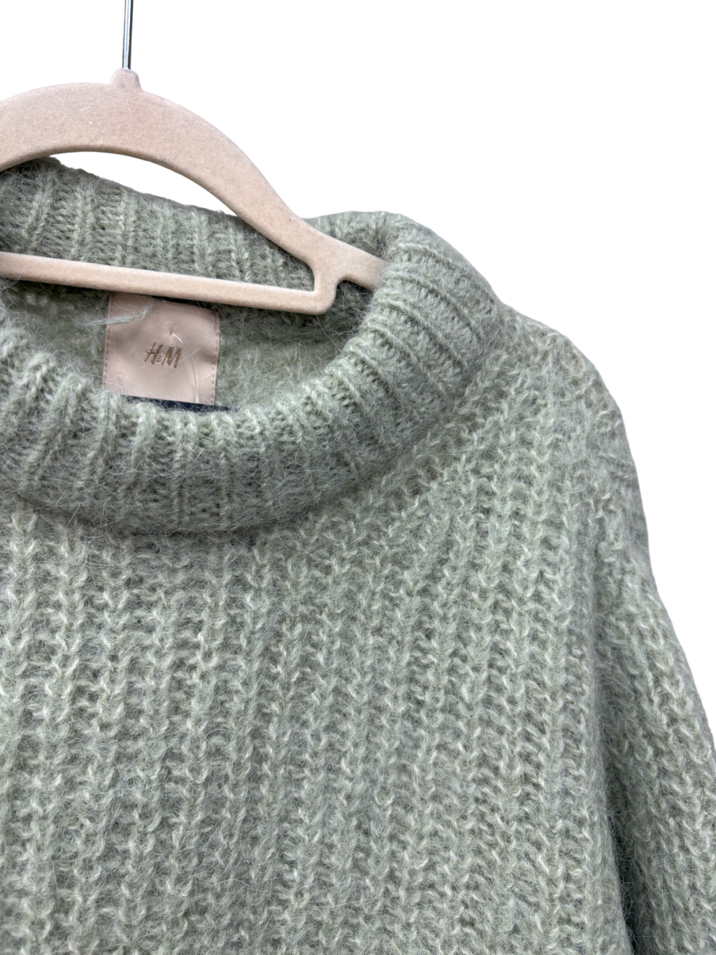 H&M Green Alpaca Blend Sweater UK M